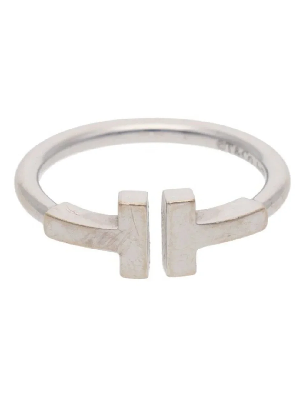 Tiffany & Co T Wire 18k White Gold Ring